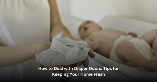 Baby and mother with tips to diaper changing and avoid odours