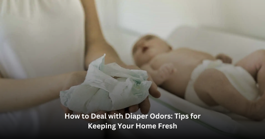 Baby and mother with tips to diaper changing and avoid odours  